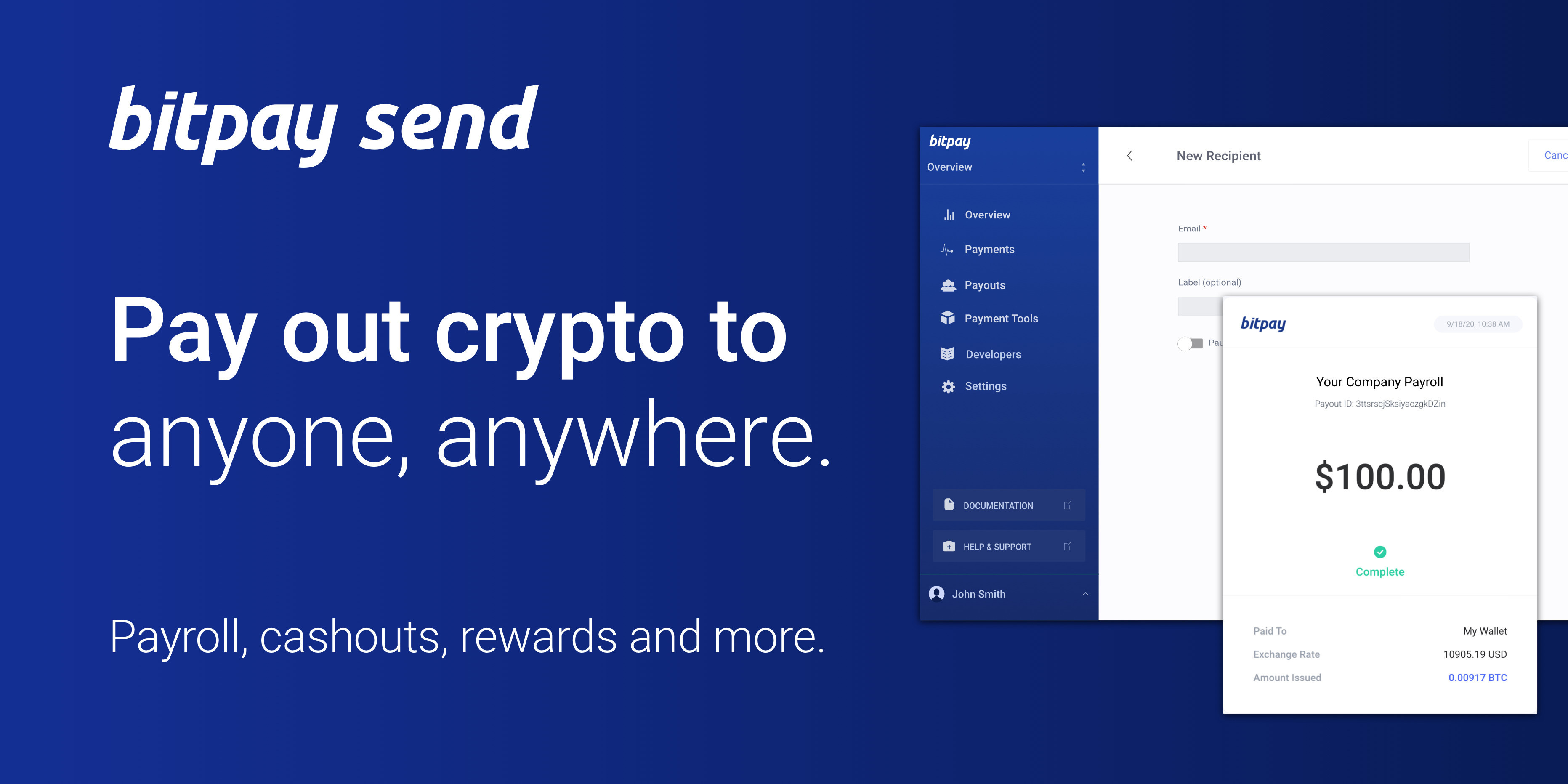 Send Bitcoin & Pay Out in Crypto to Anyone, Anytime | BitPay