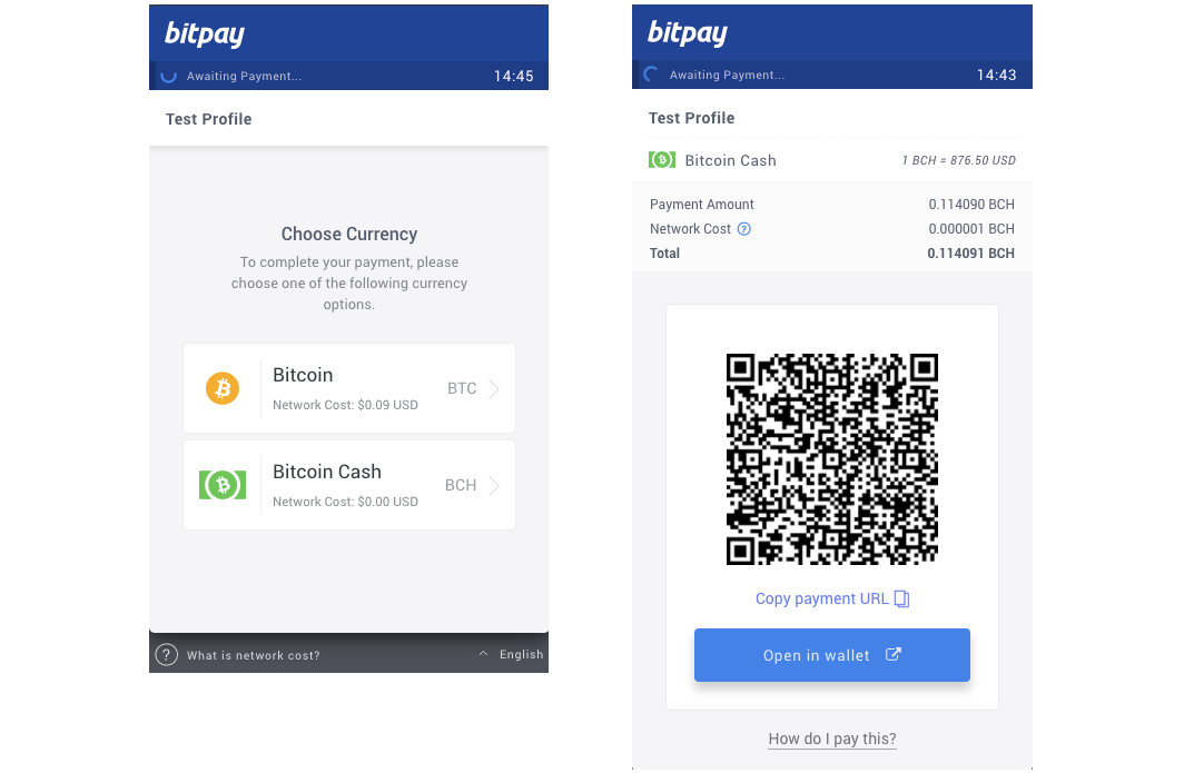 does bitpay support bitcoin cash