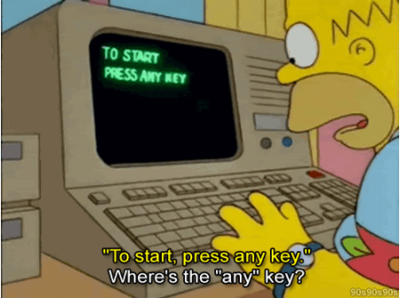 Homer Simpson Typing