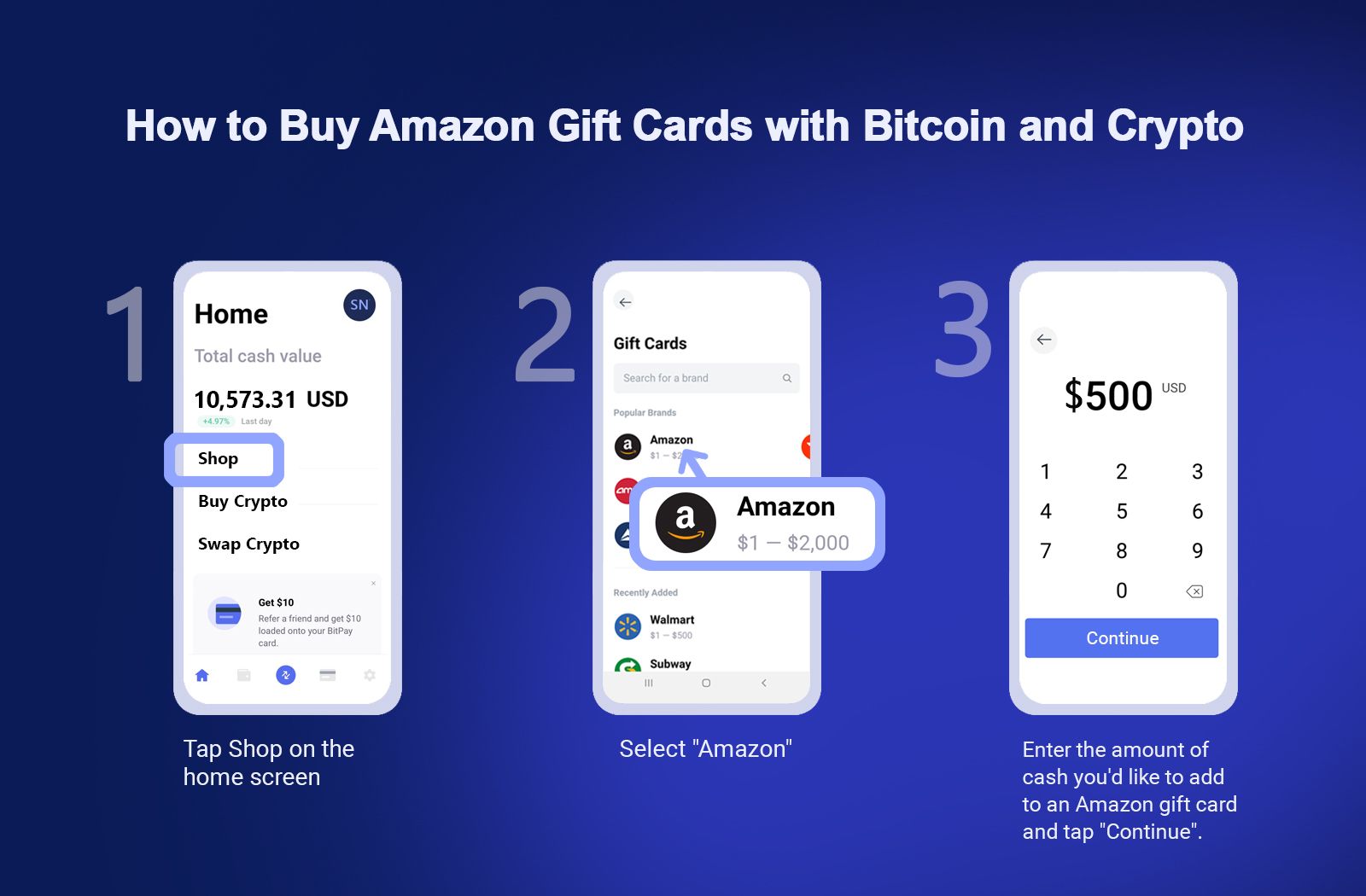 how to buy amazon gift card with bitcoin