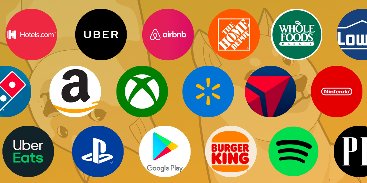 Buy gift cards for your favorite brands with DOGE