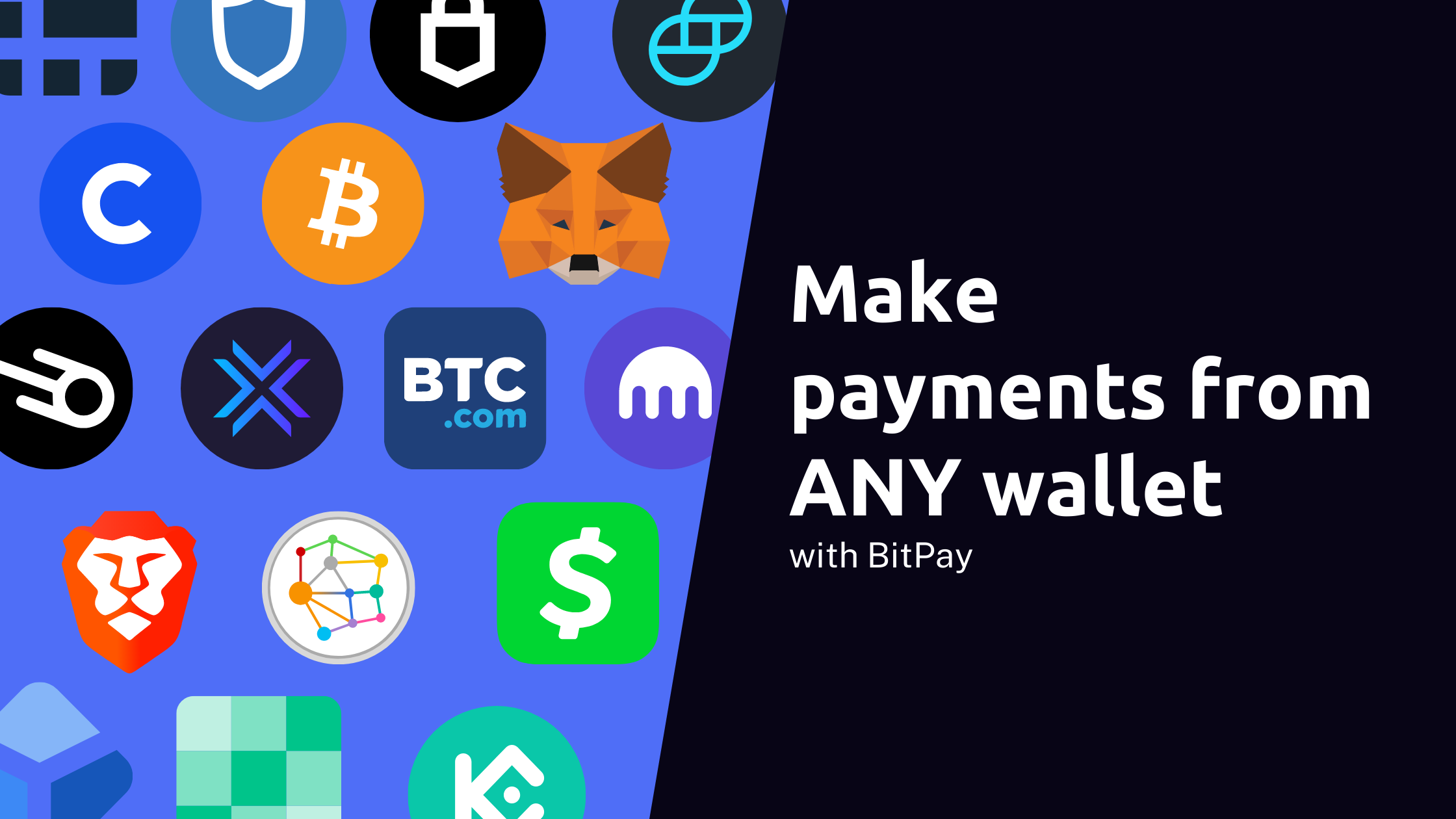 Use your crypto to make payments from ANY wallet