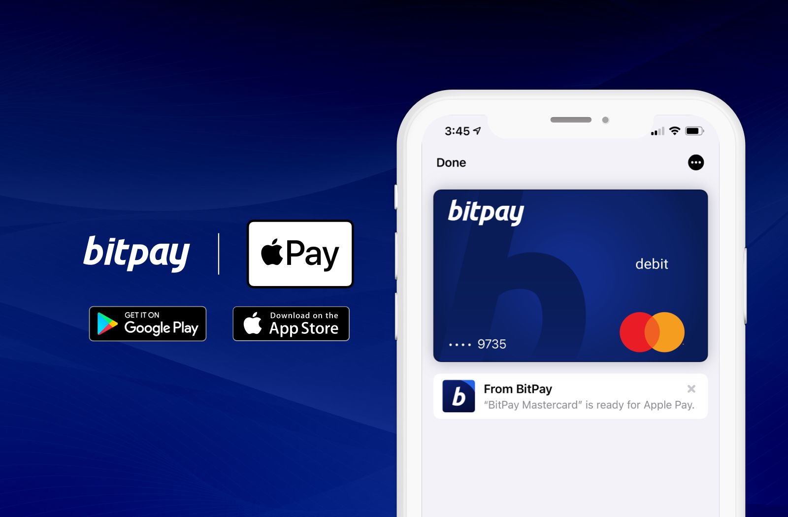 The BitPay Prepaid Mastercard® Supports Apple Pay®