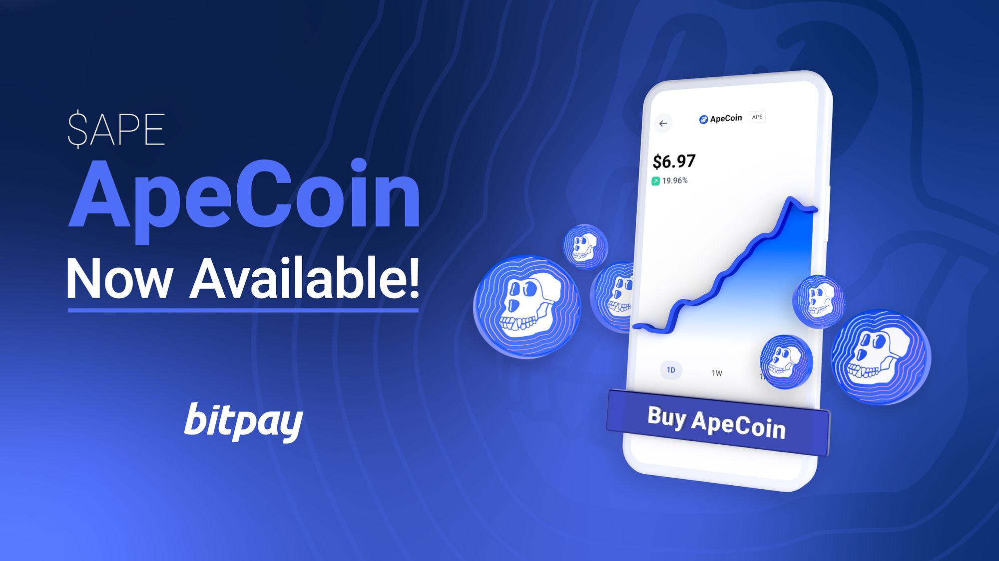 BitPay Now Supports ApeCoin! Buy, Store, Swap and Spend  APE with BitPay